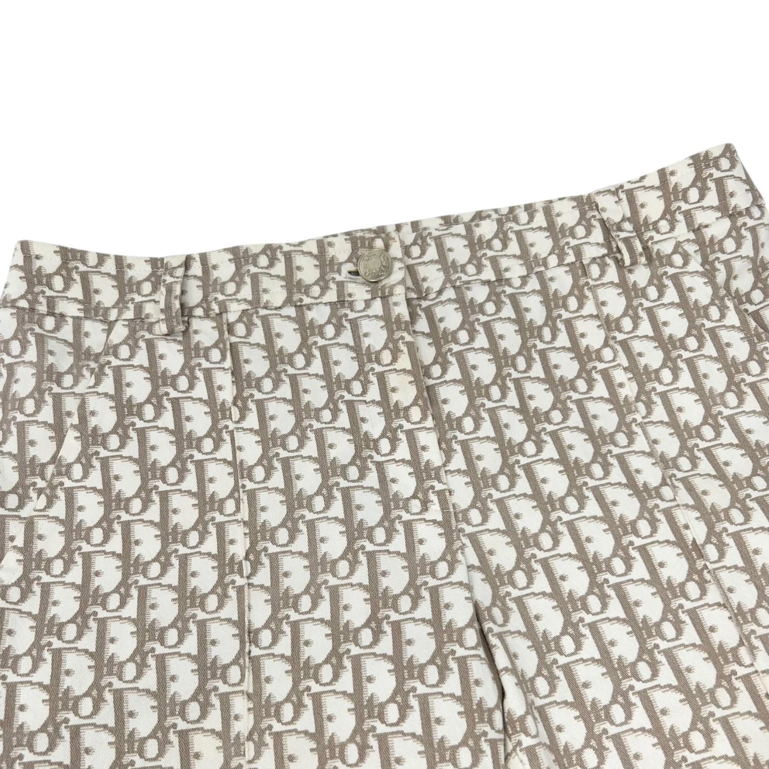 Christian Dior Vintage 2005 Trotter Monogram Pants Bottoms Zip #36 Cotton 105699