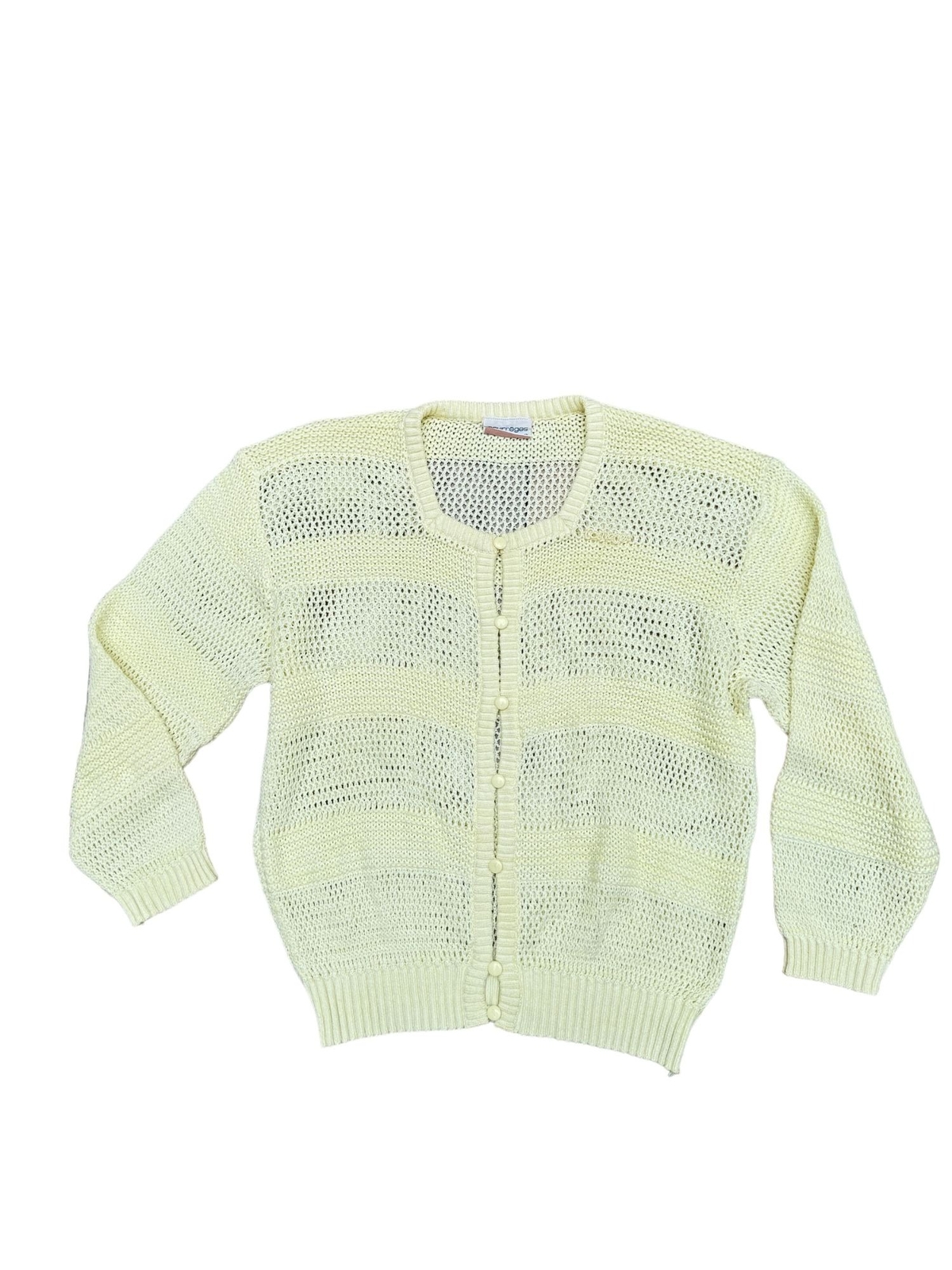 Courreges Vintage 1970S Light Yellow Knit Size S