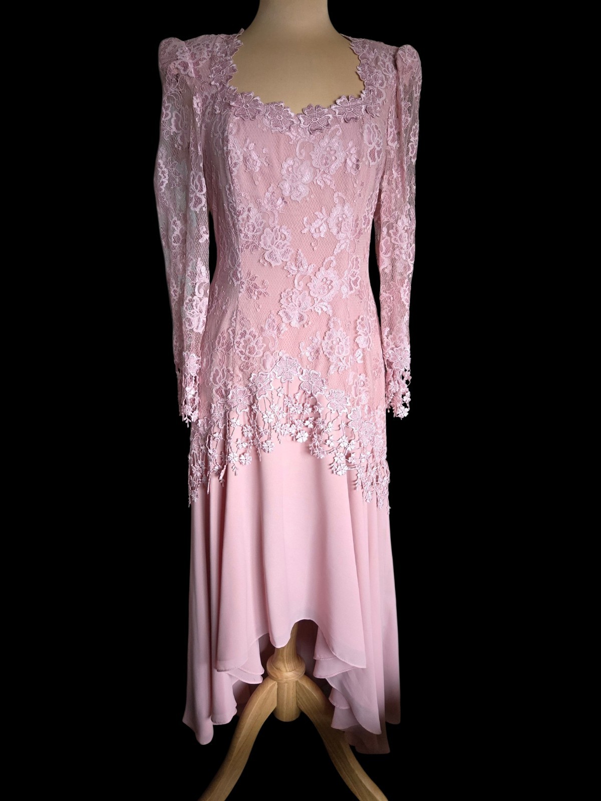 Vintage Nadine Pink Blush Mother Of The Bride Gown Sz 11/12