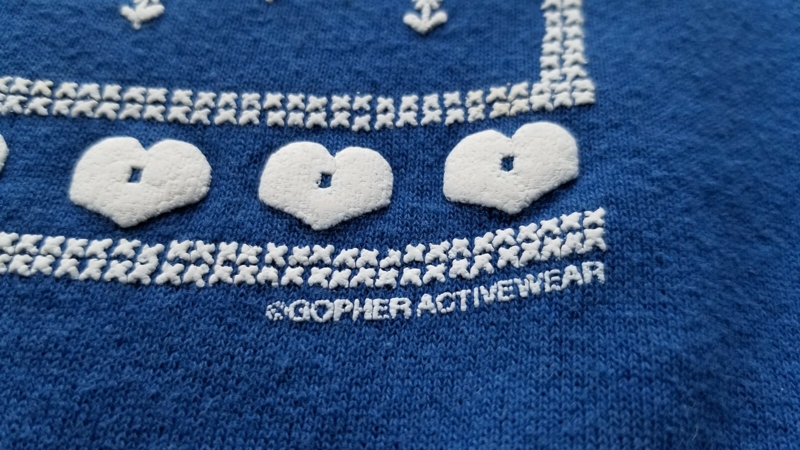 Vintage Gopher Activewear Puffy Print Blue Crewneck Sweatshirt – Women&rsquo;s S *B3