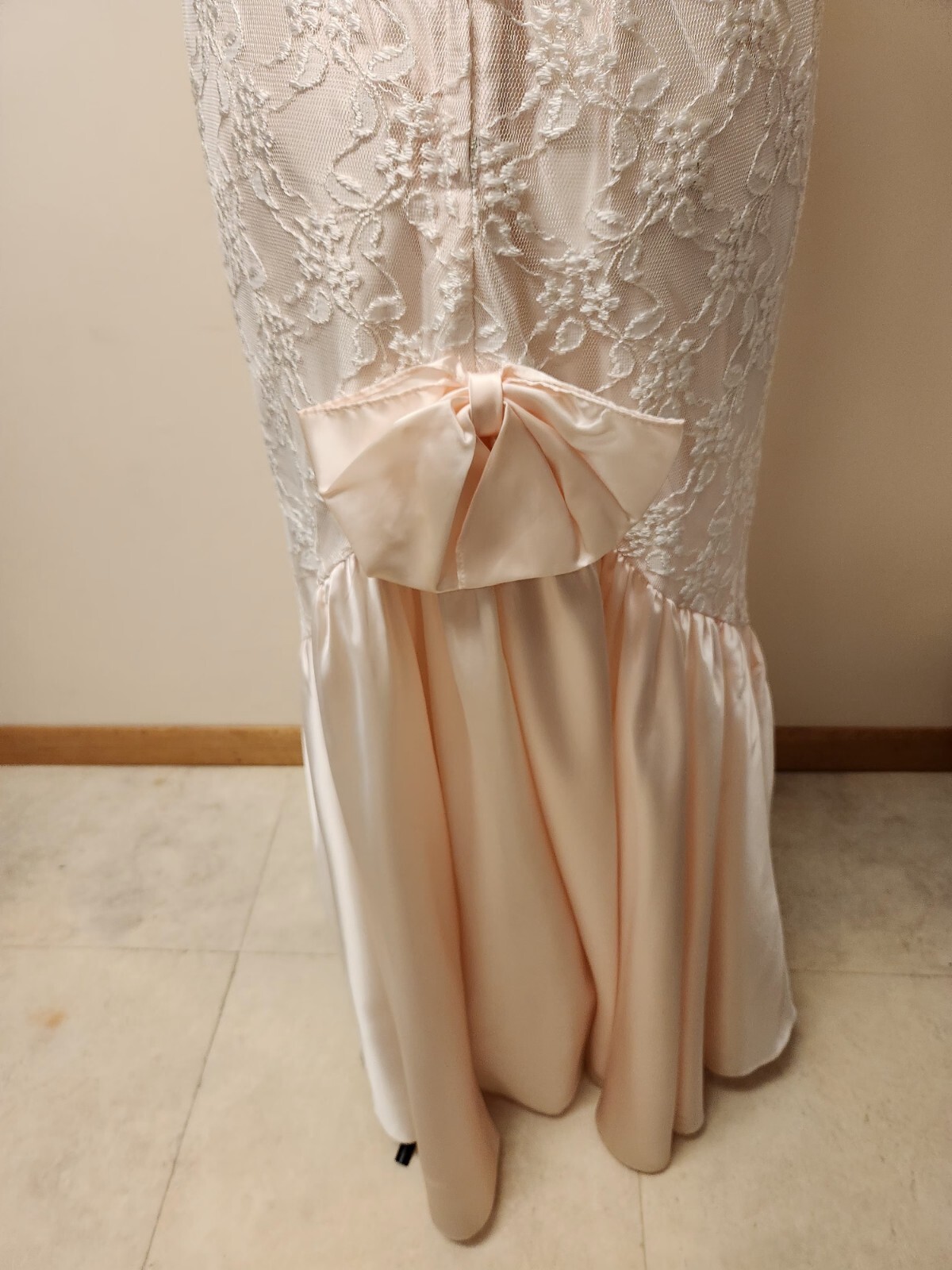 Vtg Alfred Angelo Flirtations Strapless Gown*Fit & Flair*Matching Necklace*9/10