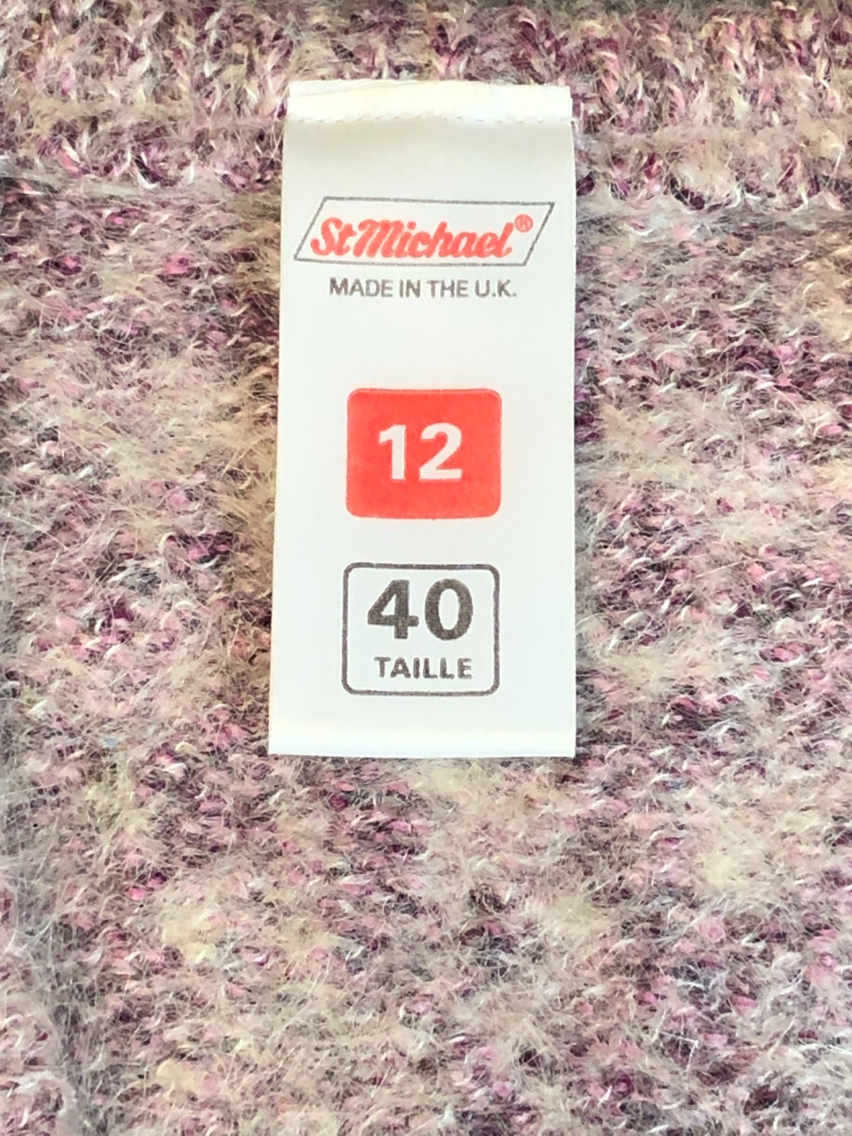 Vintage St Michael Size 12 / 40 Bust 34 Mohair Blend PURPLE KNIT VEST Bust 34in