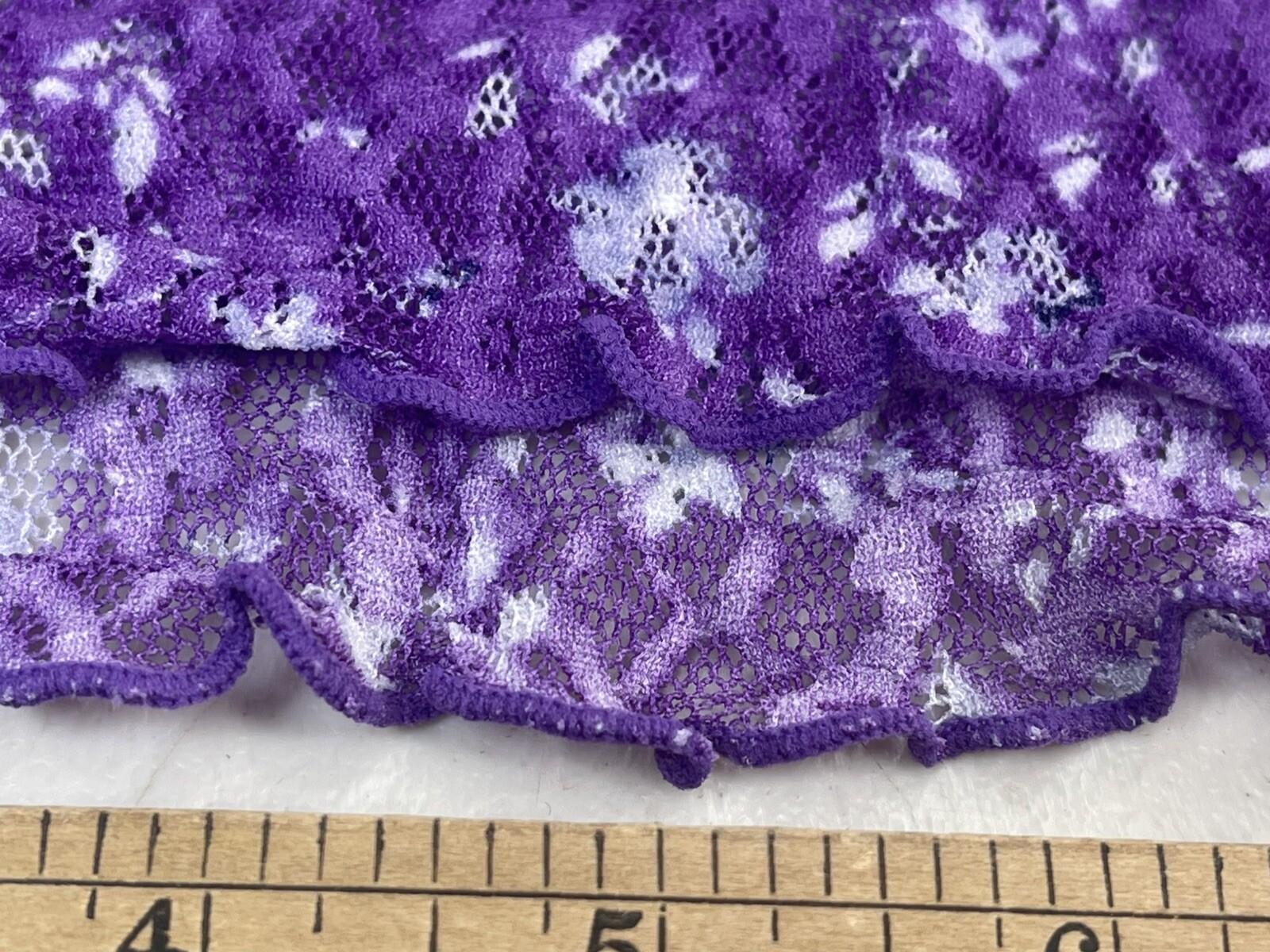 Vtg Nylon Panties Secret Treasures Purple Ruffle Lace Hipster Brief NWT 90’s Y2k