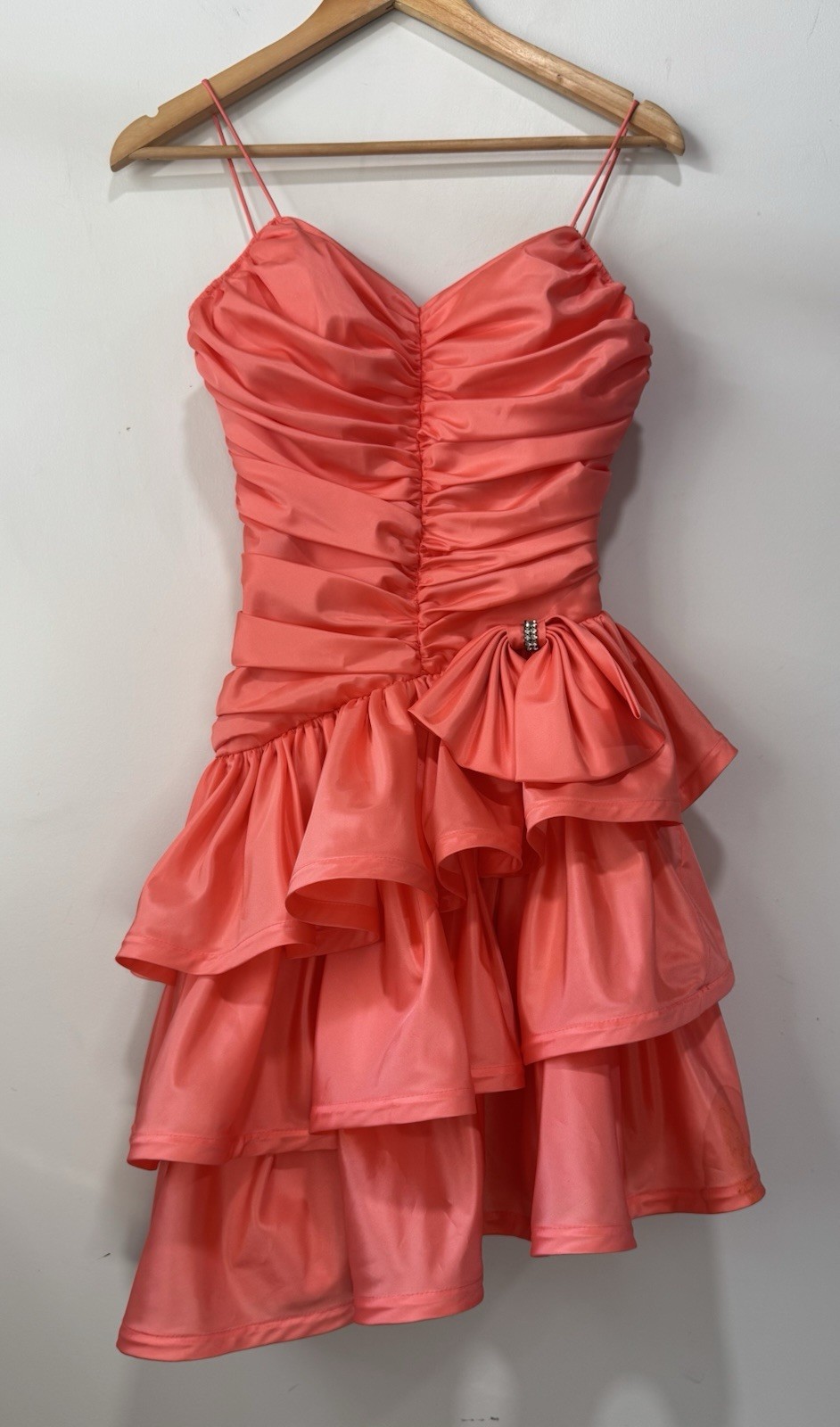 Vintage Zum Zum Prom Dress Peach Pink Marked Size 7/8
