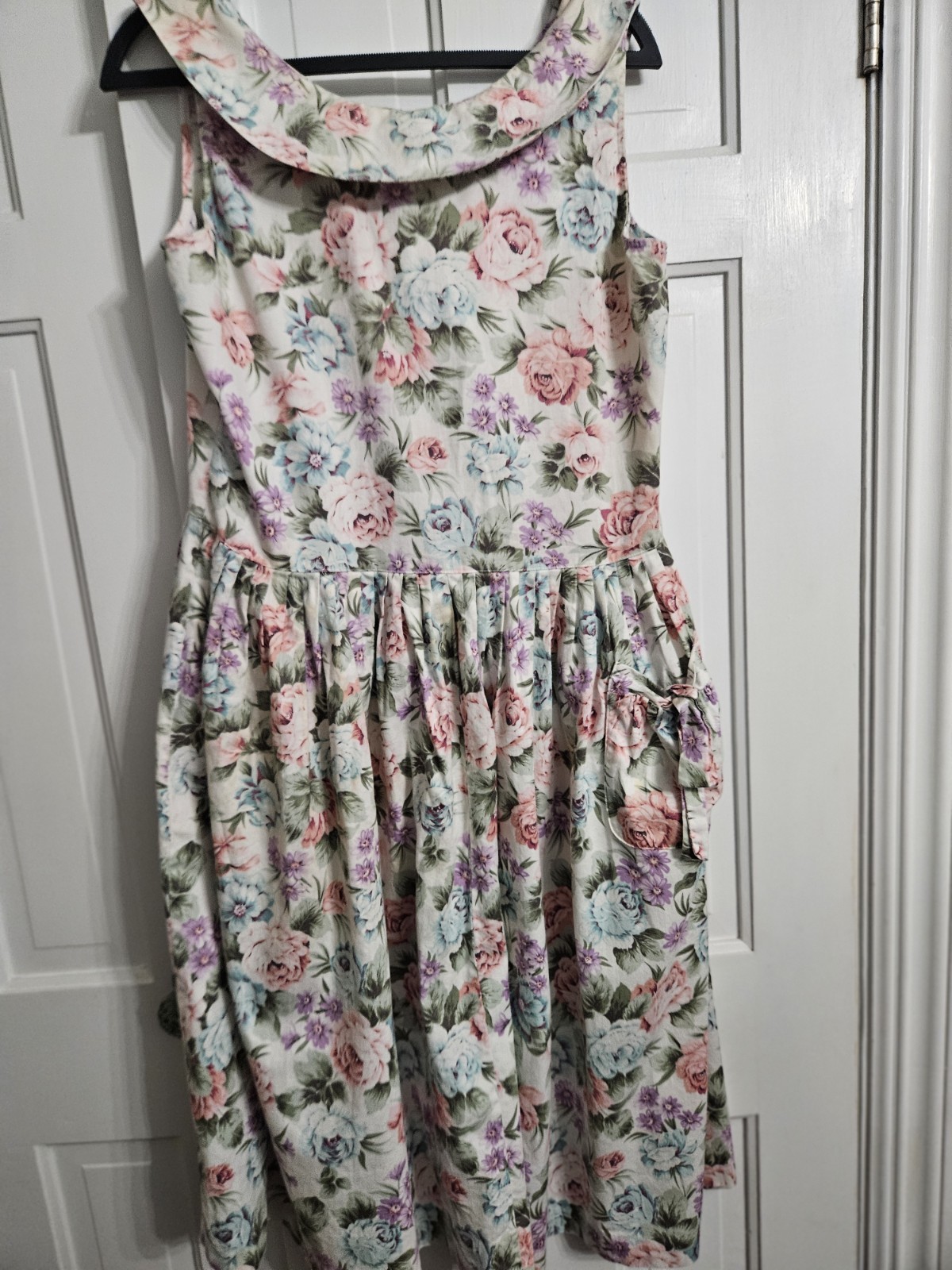 Vintage Preswick And Moore Floral Dress 1980s 1990s Pink Sz 12 Fit And Flare