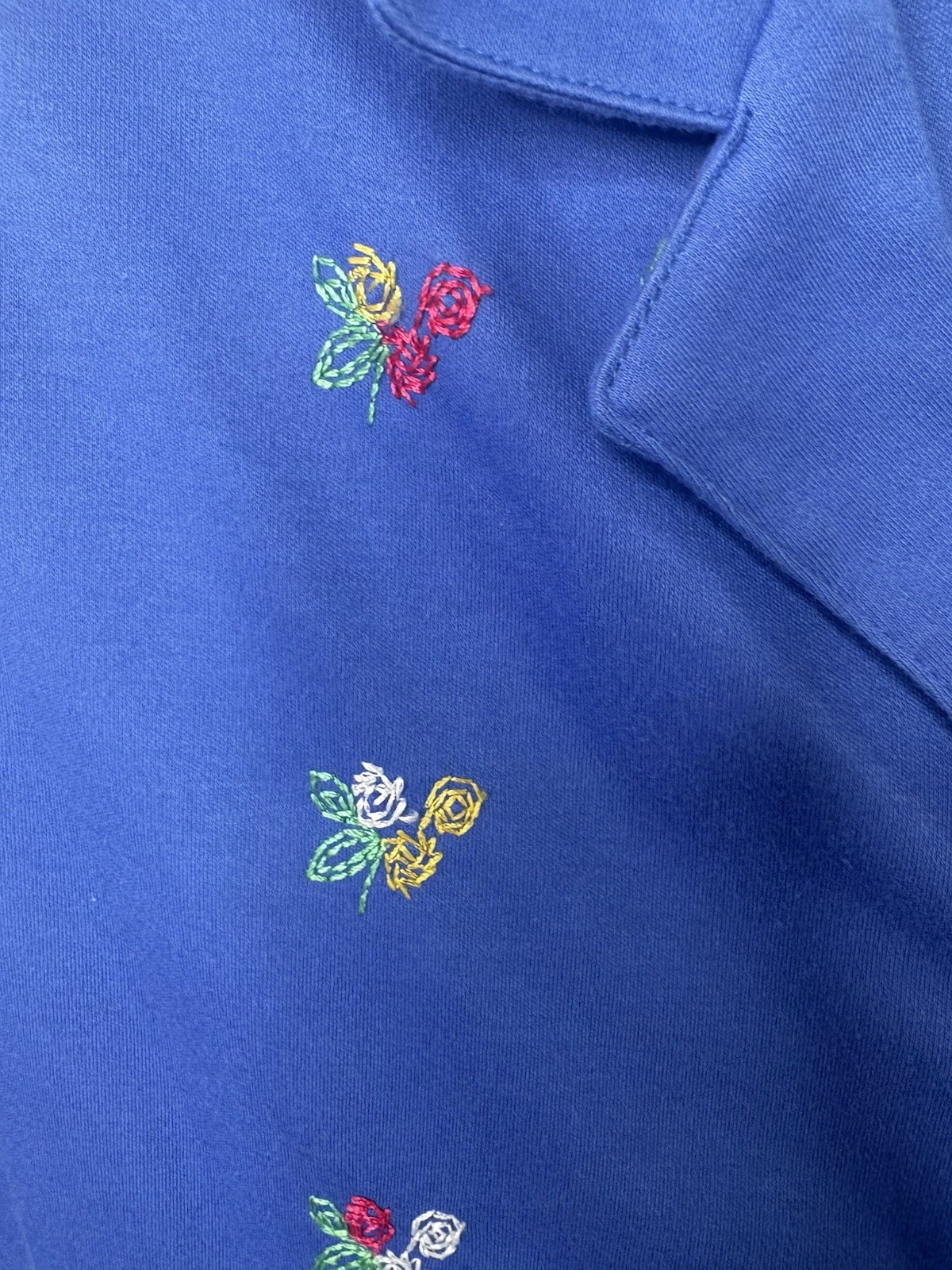 Vintage Peter Popovitch Large Blouse with Embroidered Flowers
