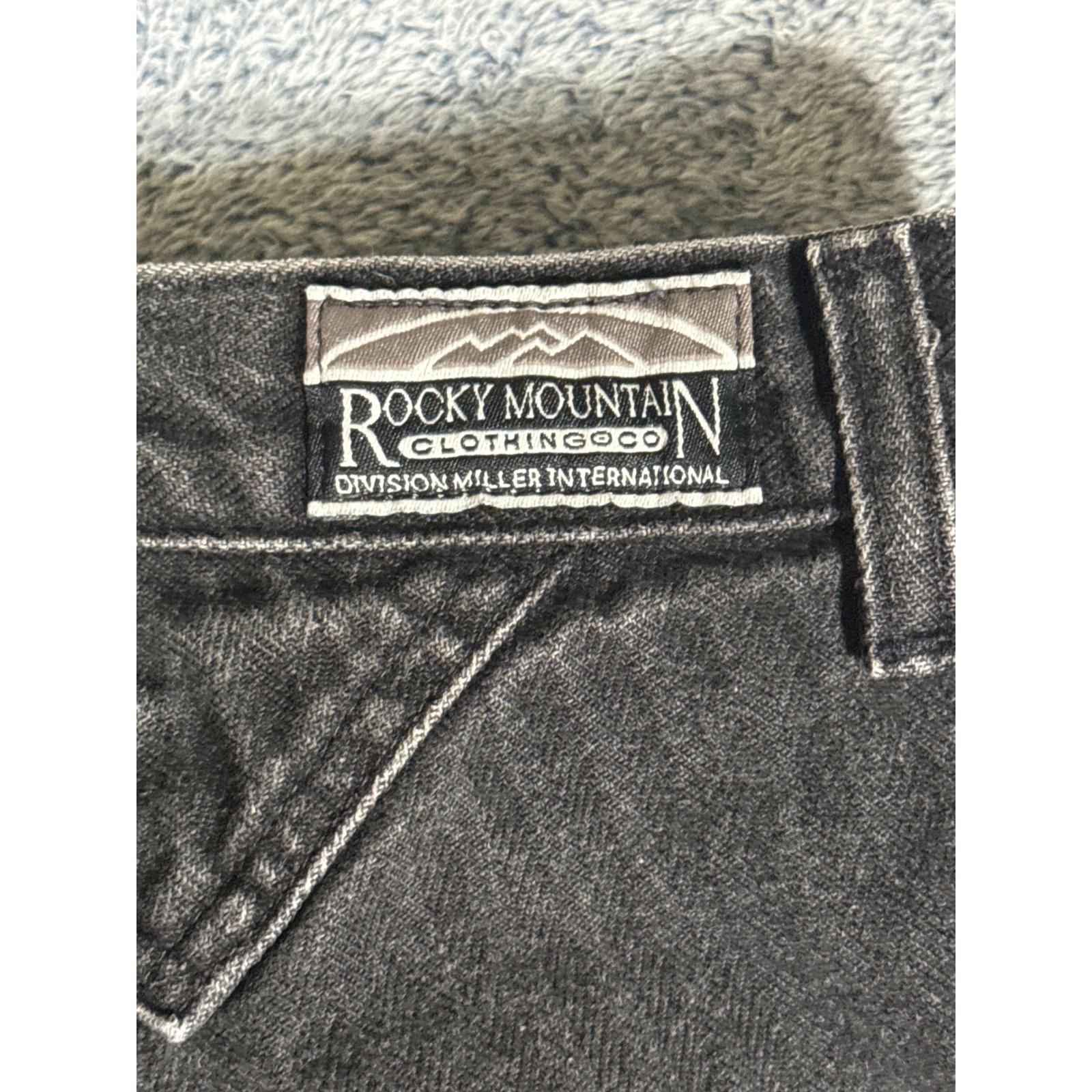 Vintage Rockies High Waisted Button Fly Black Western Jeans 29/9 1226216