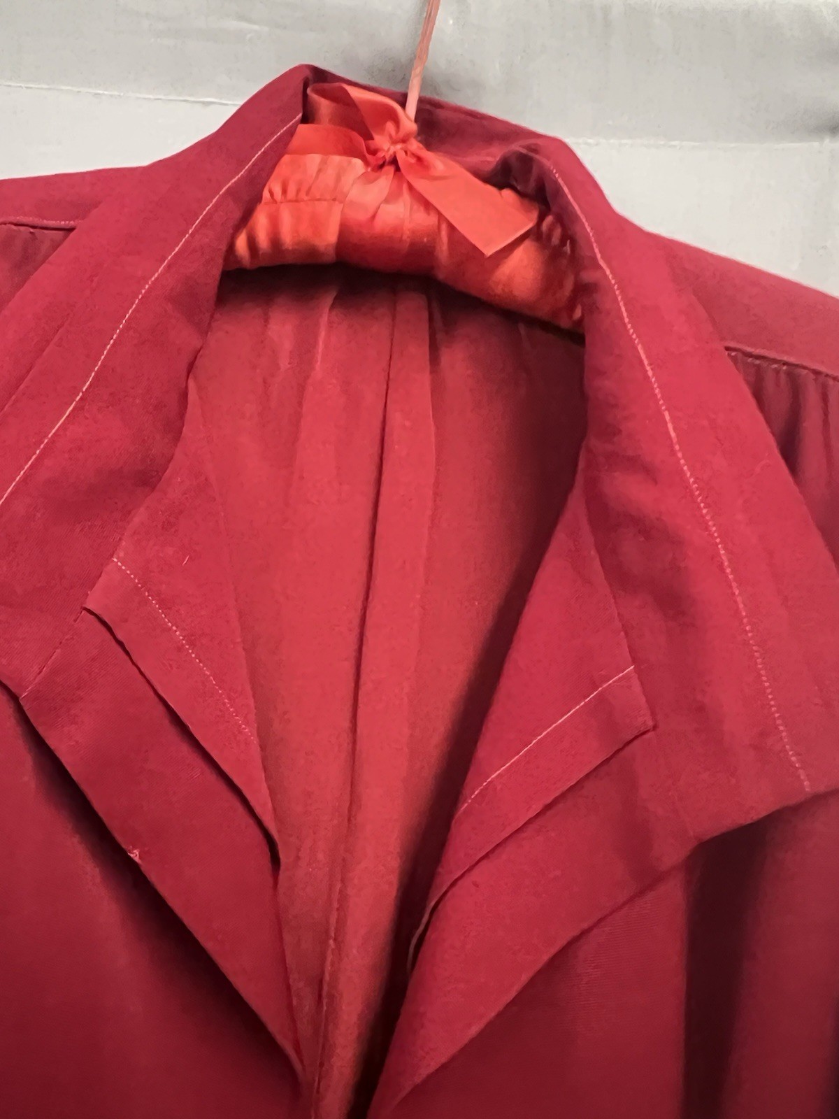 Smashing 1920’s Red Faille Coat Lined In Red Silk