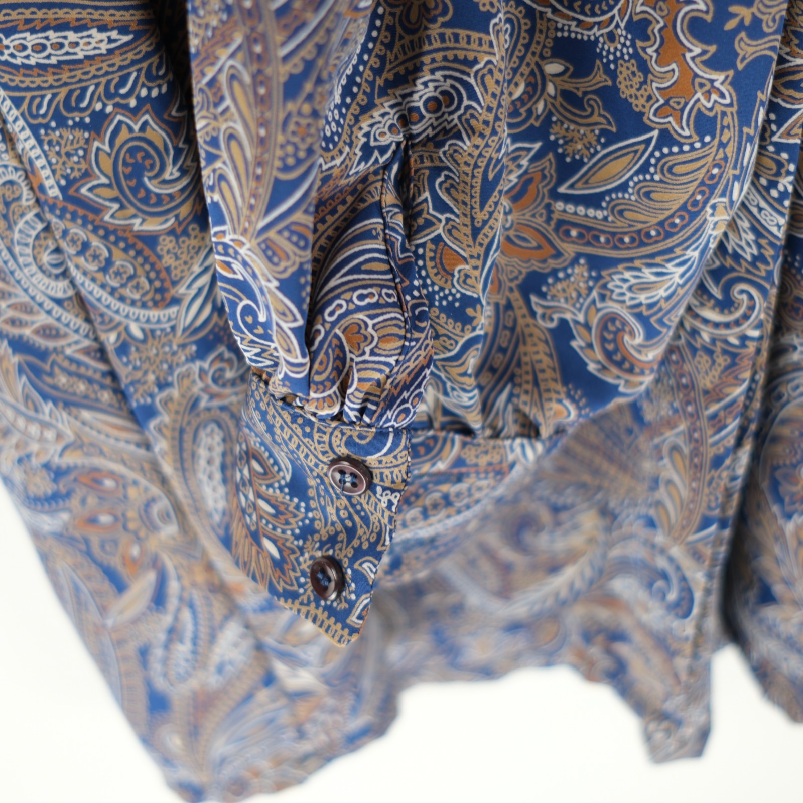 VTG Country Sophisticates Pendleton Paisley Blouse Mock Neck Women&rsquo;s Size L EU