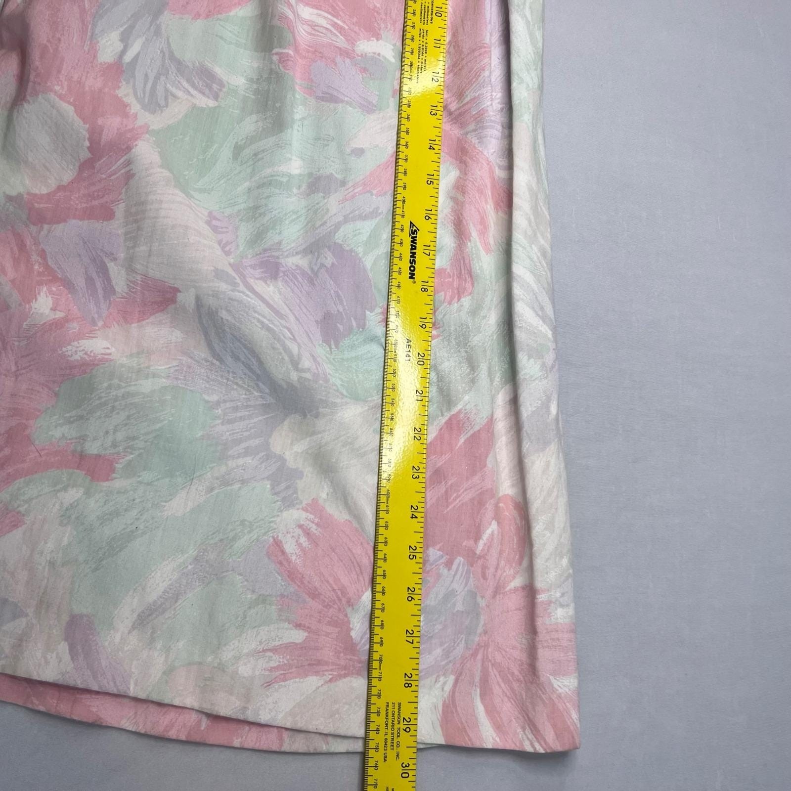 Vintage Stuart Alan Womens Belted Pastel Floral Dress | Size 14 |Office Feminine