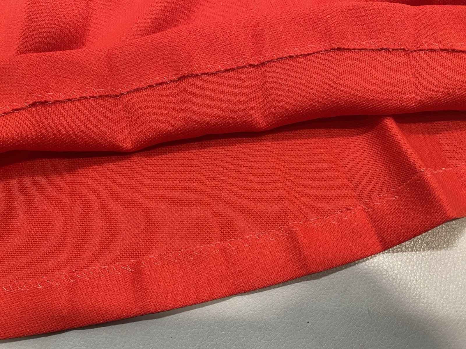 Vintage Dress SIZE MEDIUM red pleated double knit 60s 70s shirtwaist classic
