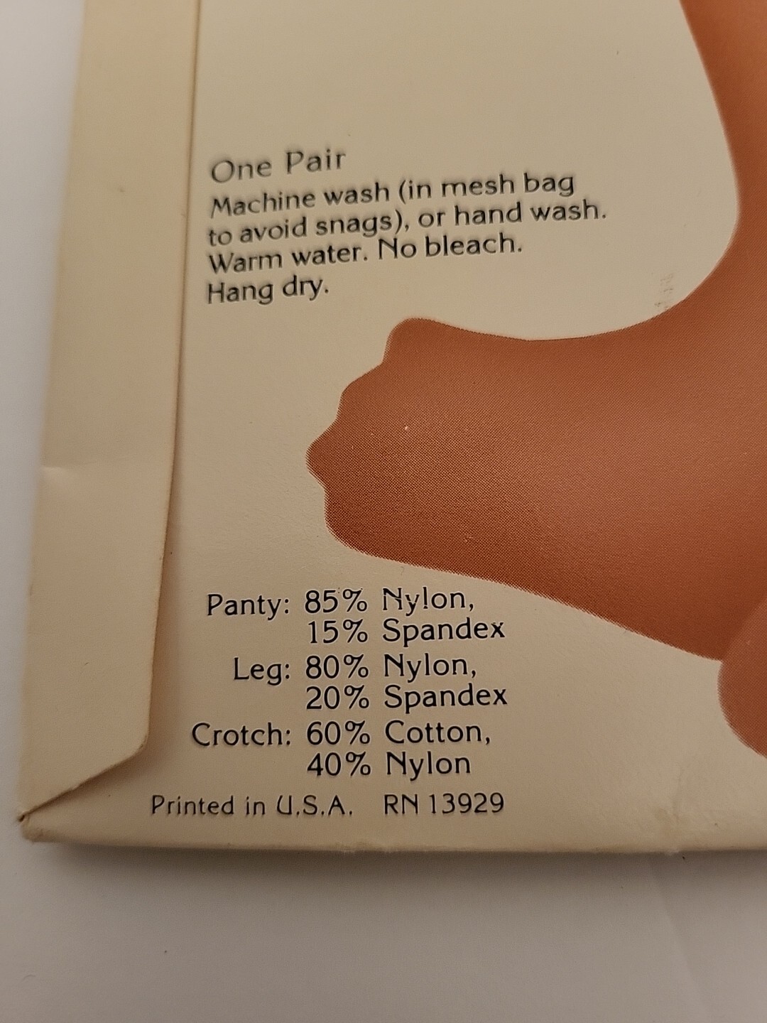 NOS Vintage 1981 Slenderalls by Underalls Pantyhose #350 A-B Taupe legs & brief