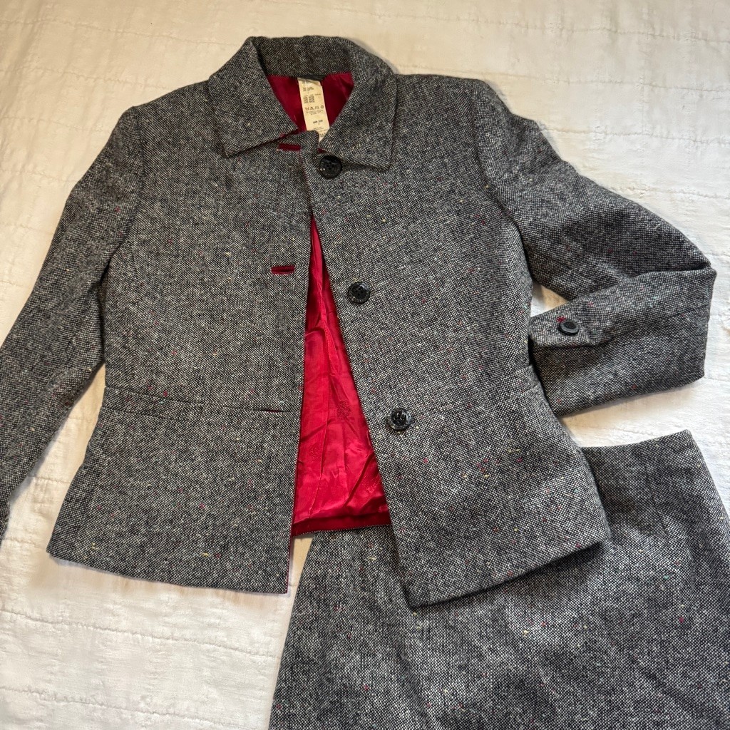 Gianni Versace Couture Wool Matching Suit Blazer and Skirt • Size: 40 / S