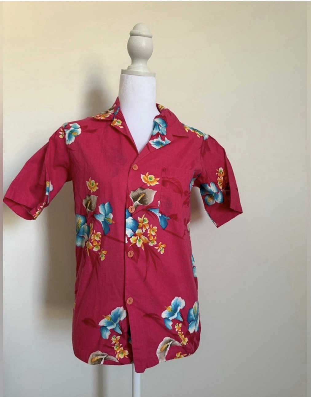 Surf Line Hawaii women&rsquo; L Cotton Hawaiian Shirt Floral Short Sleeve