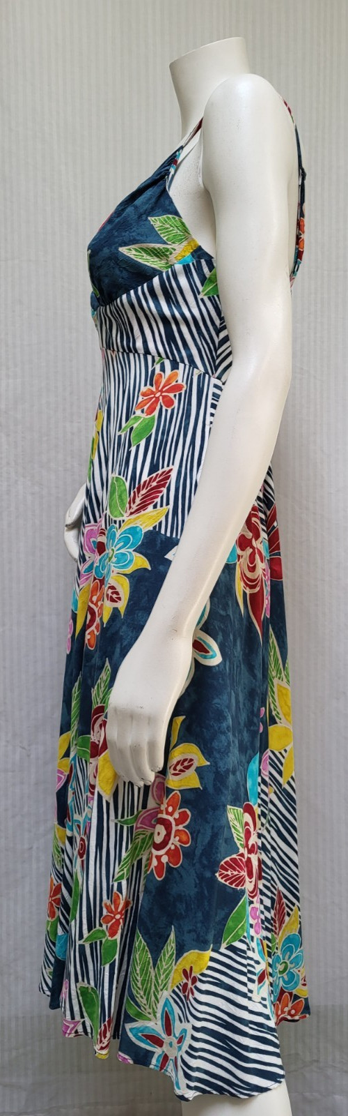 Vintage JAMS WORLD Multicolor Tropical Floral Midi Sun Dress – Size M – EUC