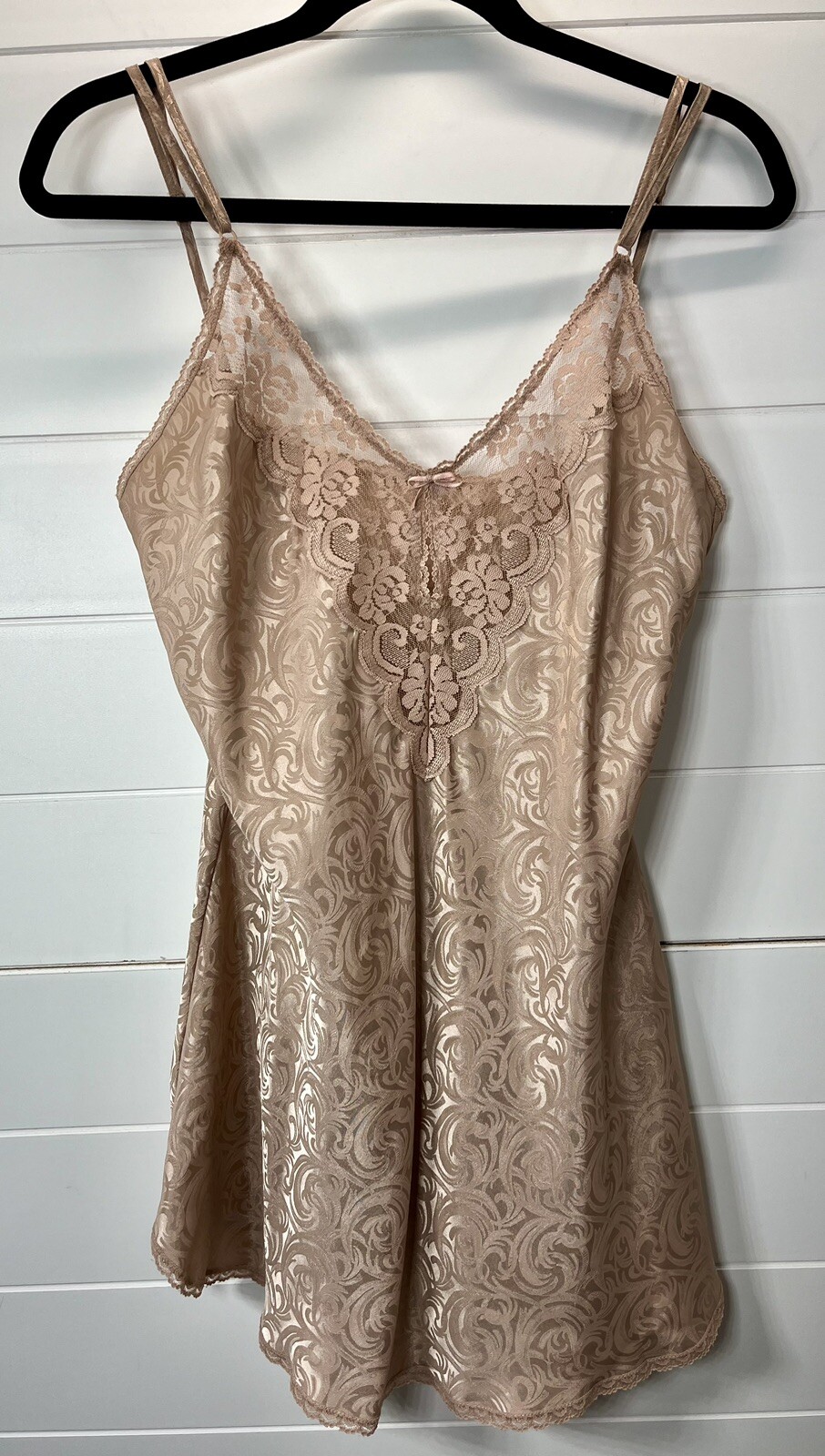 MAIDENFORM Camisole VTG Lace LINGERIE 64616 Chantilly sz 34 Champagne Coquette