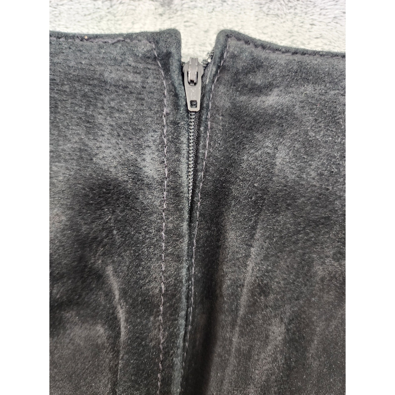 Vintage 90s Perspective Leather Straight Cut Pencil Skirt Size 7 Black W26 Lined