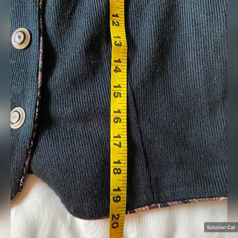 Jeffrey & Dara Knit Sweater Jacket Women’s 6 Trimmed Gold Buttons Vintage