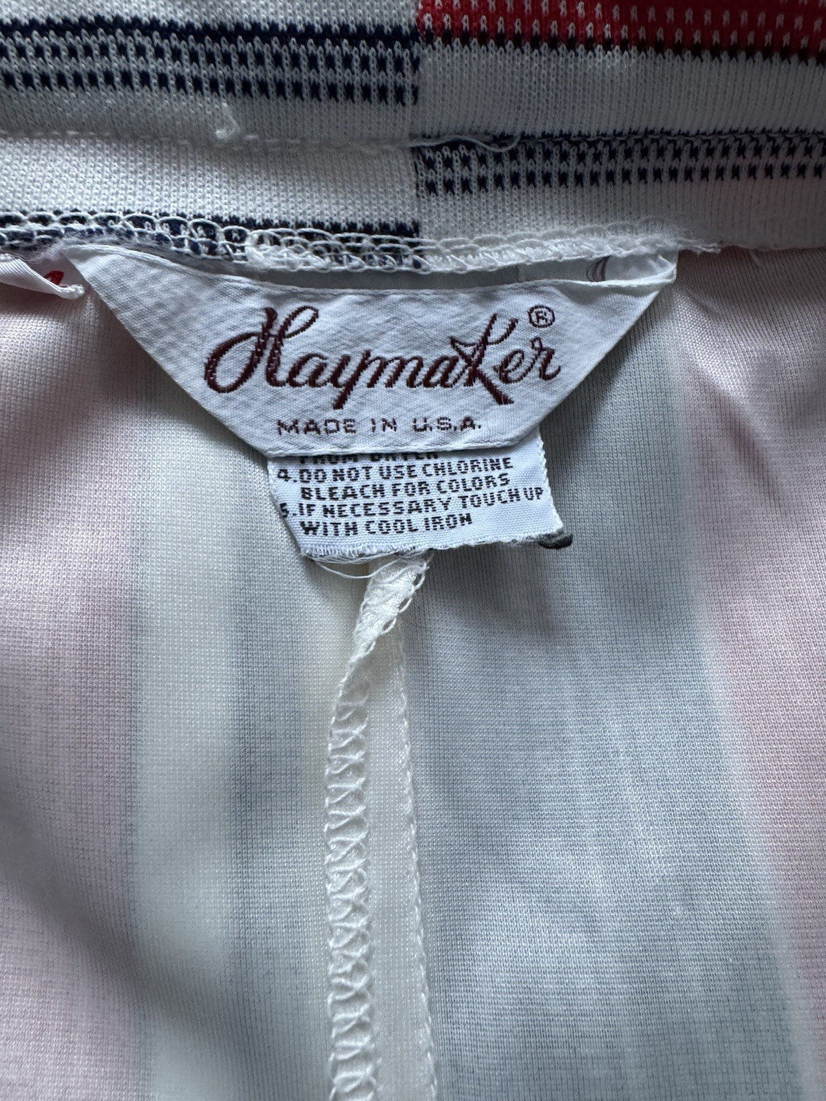 Vintage 1970s Haymaker Polyester Golf Tennis Skirt Skort Red/White/Blue Stripes