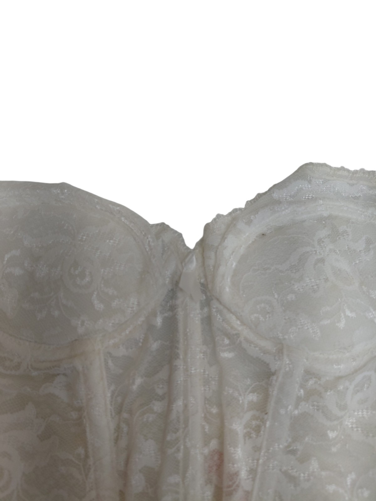 Vintage Backless By Smoothie White Laced Corset 34C