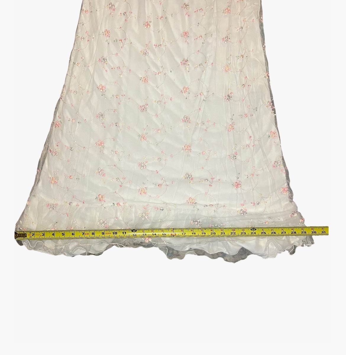 Vintage April Cornell Embroidered Romantic Long Dress Rare Size M Boho Cottage