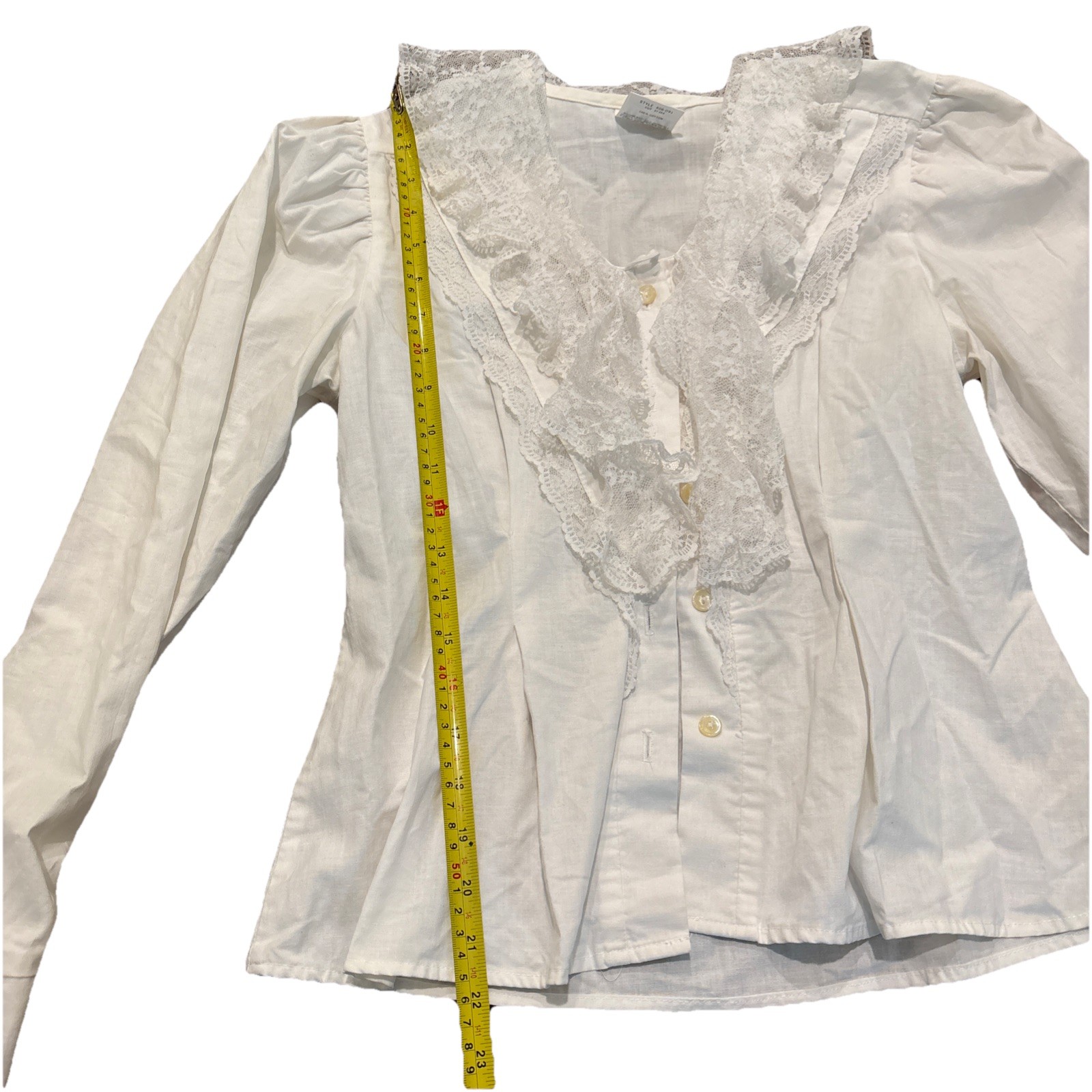 VTG Fritzi California Size 10 Croquet Prairie Made In USA White Lace 100% Cotton