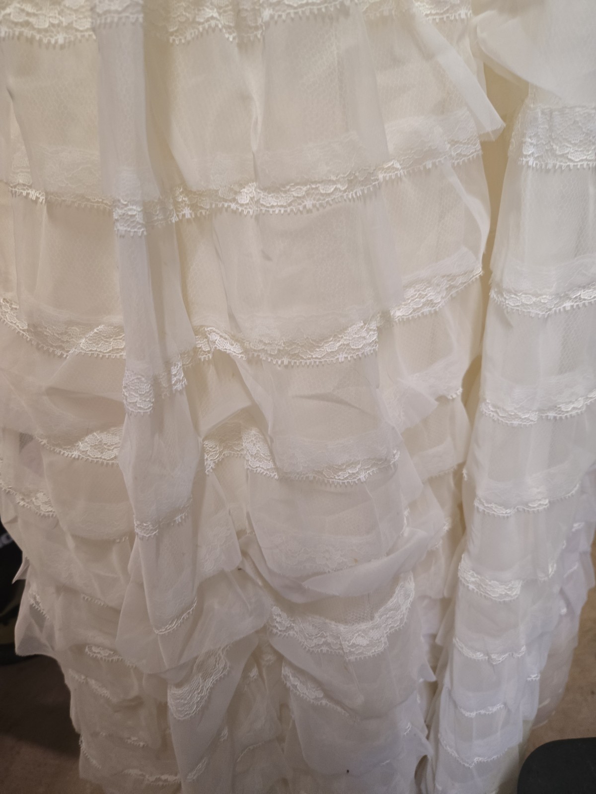 Vintage Nadine 1970’s Dress Women’s White Gown Prom