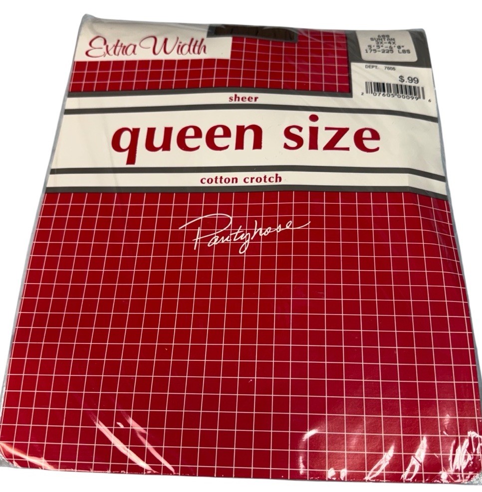 Vintage Deep Tones Queen Size Sheer Pantyhose 3X-4X NOS USA Lot 4 Coffee Suntan