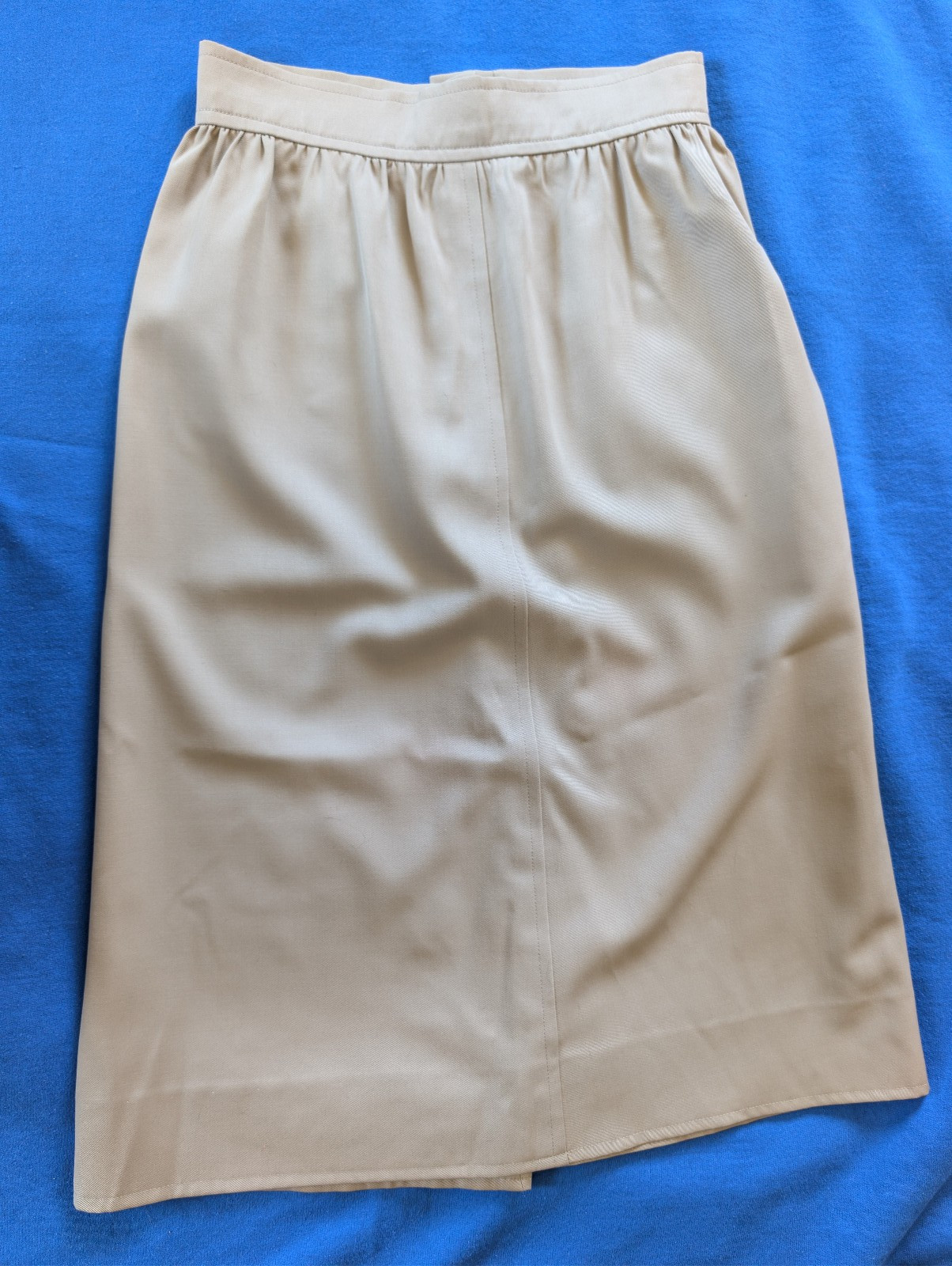 Vtg 1980s Emanuel Ungaro Parallèle Tan Skirt 24&Prime;