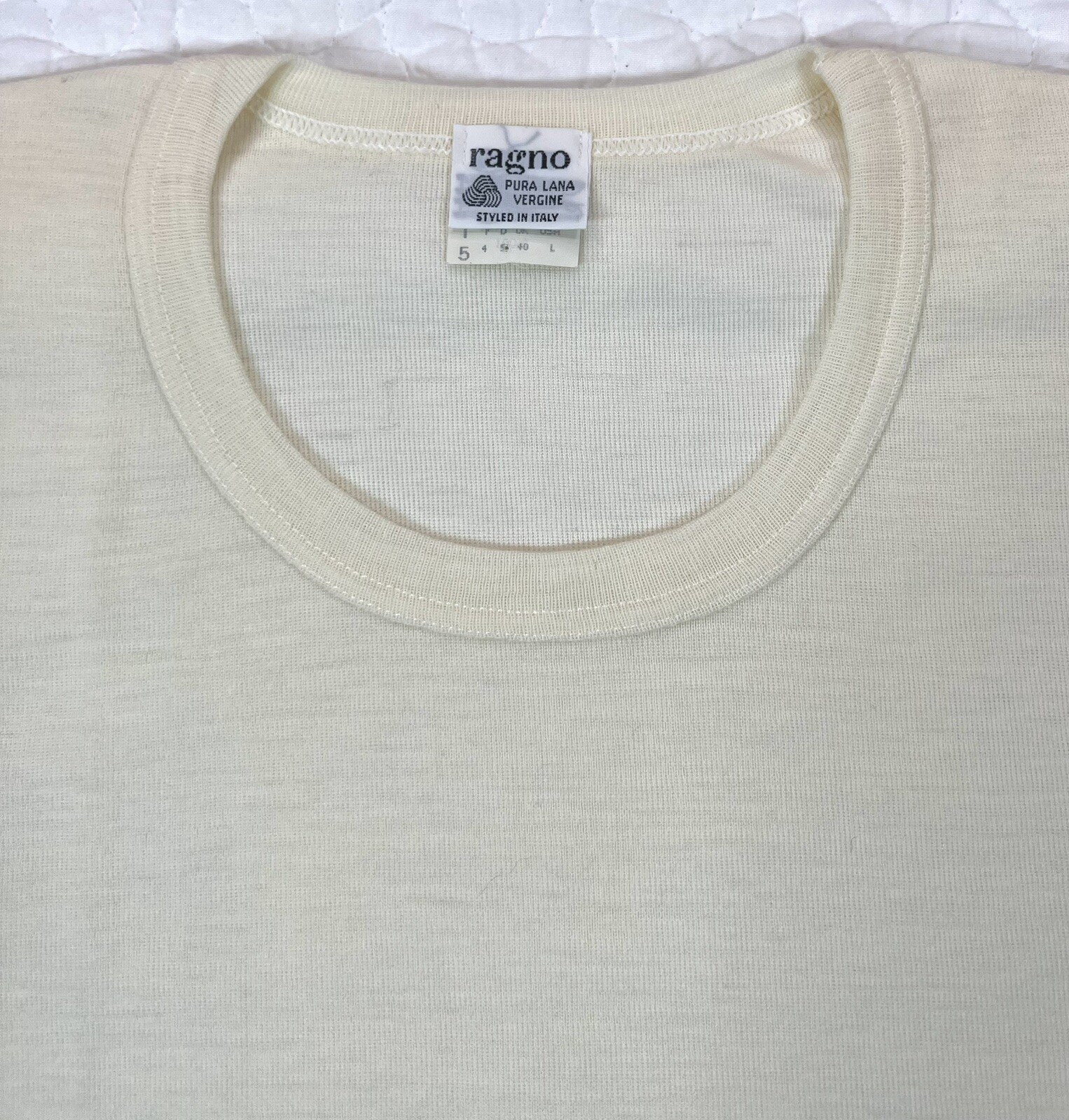 Vintage Wool Base Layer Women&rsquo;s Large Cream NWT NOS Made in Italy