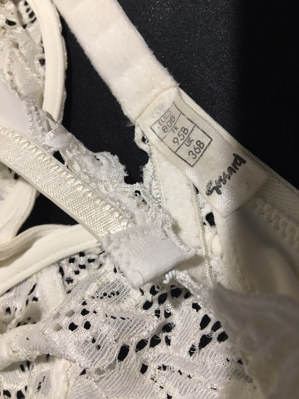 Vtg Gossard Chantilly Full UW Lace Bra 36B