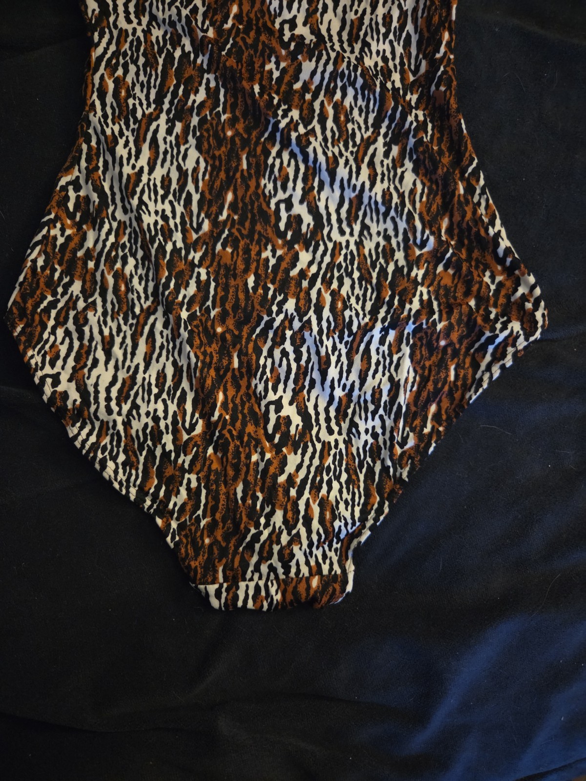 Vintage 80&rsquo;s Leopard Print one shoulder Swimsuit One Piece medium Jacques Moret
