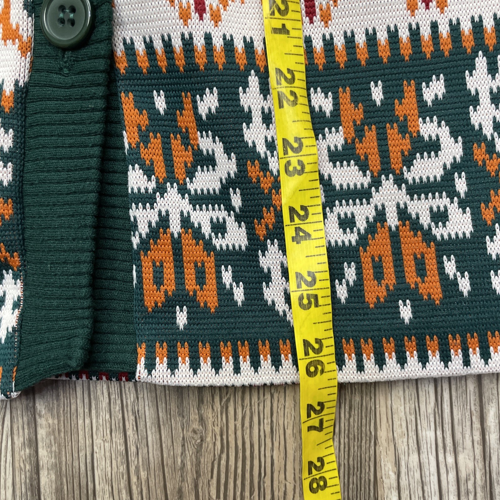 VTG J.C. Penney Acrylic Fair Isle Button Front Tunic Vest Women&rsquo;s Small