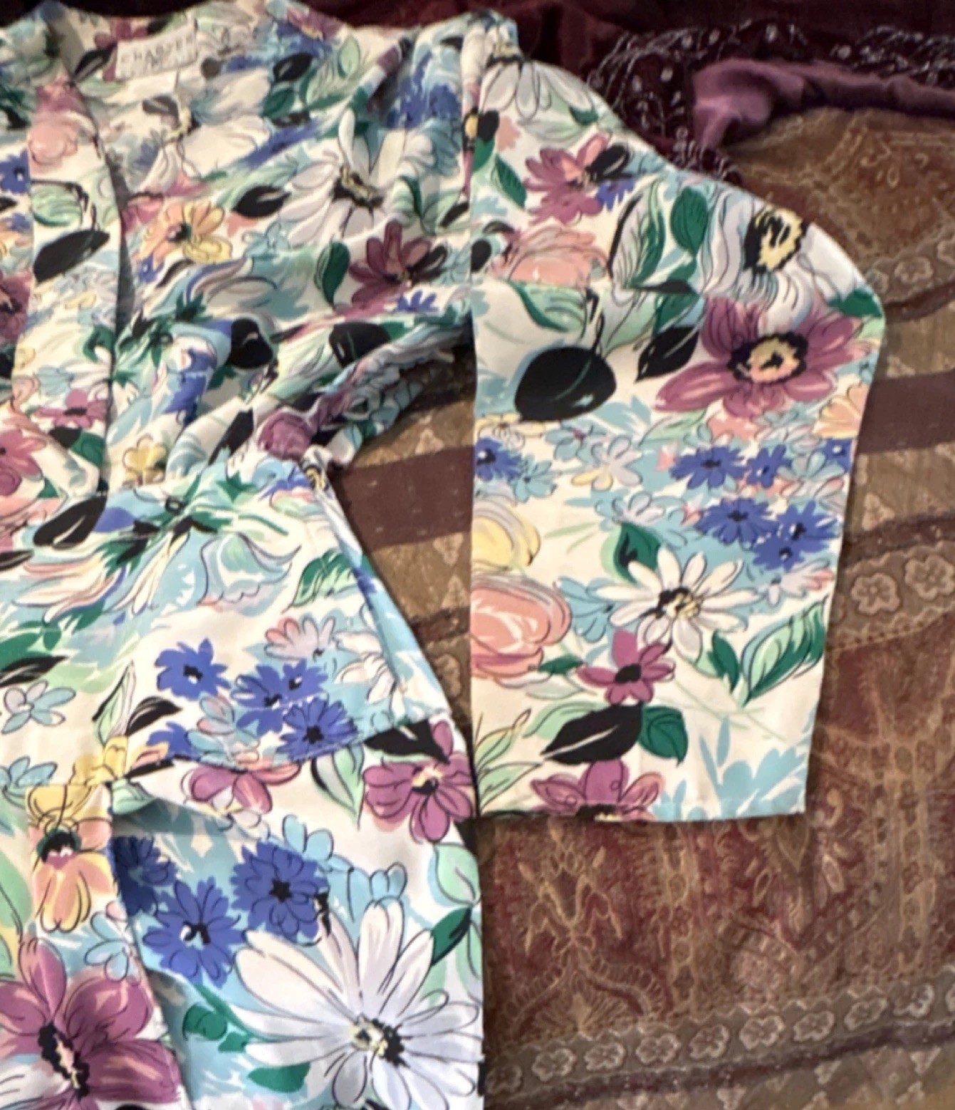 Chapter Two California Vintage Floral Dress 100% Polyester Size 10 Style 7286