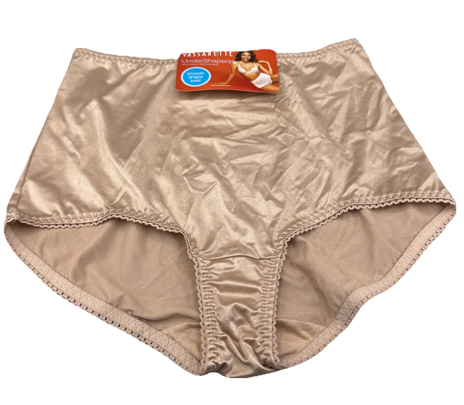 XL 44 Vassarette Undershapers Light Control Panties Second Skin Satin 2008