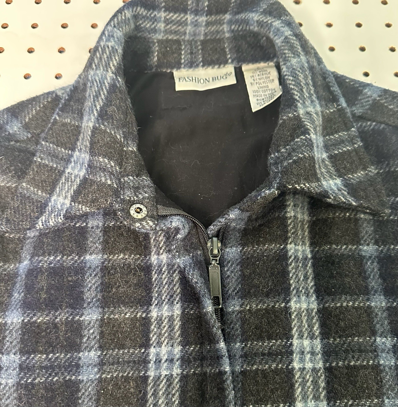 Vintage Wool & Cotton Jacket Size Medium Fashion Bug
