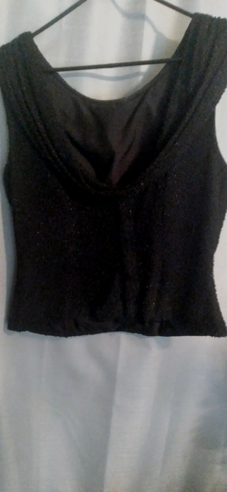 Andretta Donatello Beaded Sleeveless Silk Blouse – Large