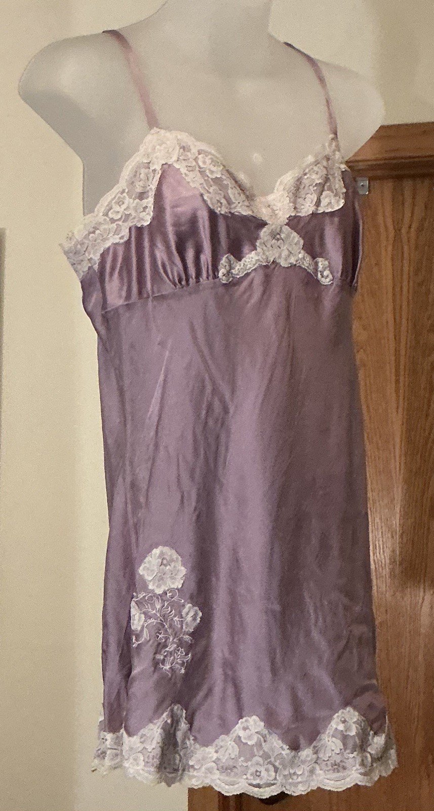 Express Design Studio Bridal Lavender Purple/ivory lace Blouse Camisole Sz M Y2K