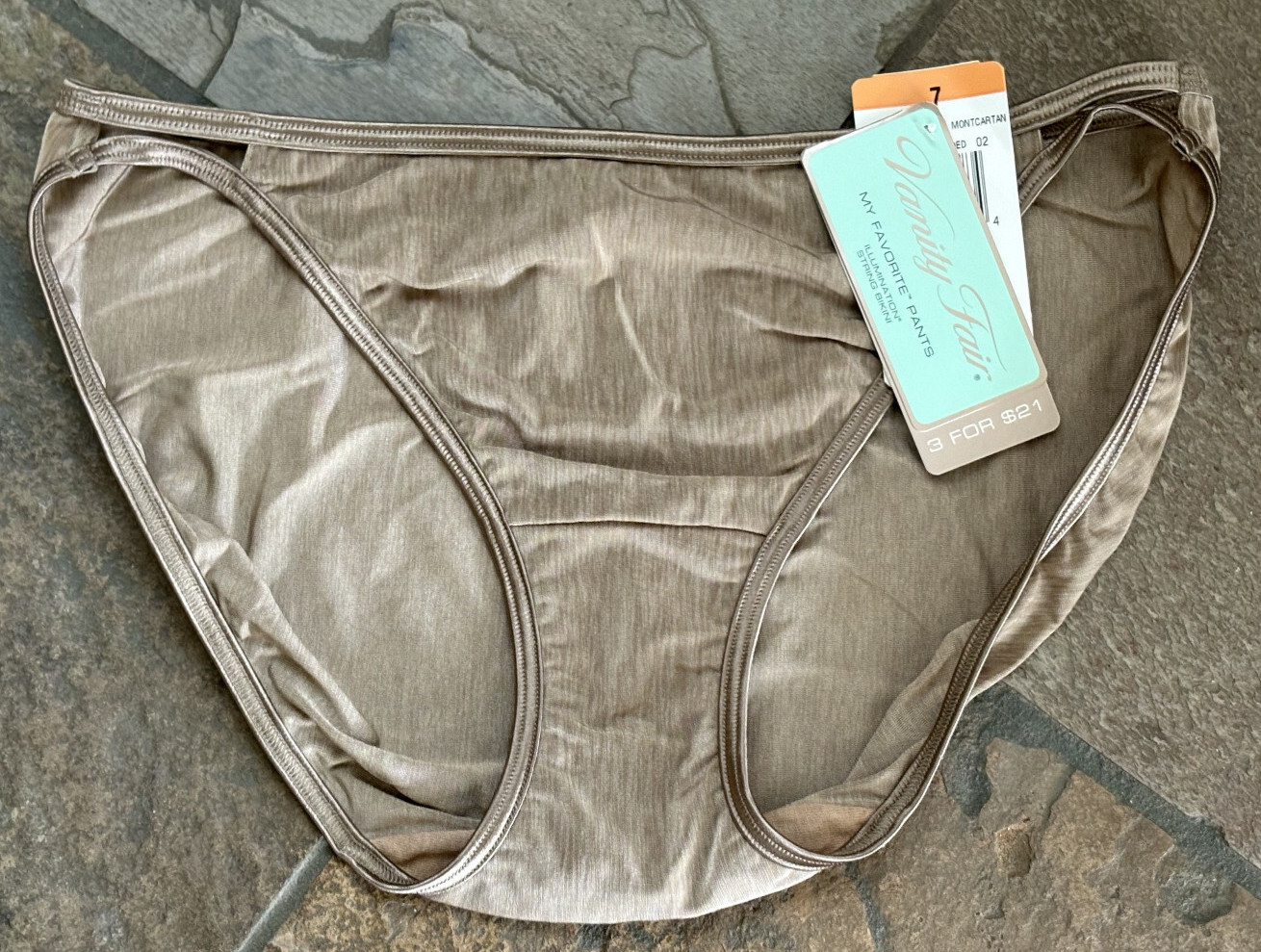 Vanity Fair Large Bronze Illumination String Bikini Panties #18108 NWT Vintage