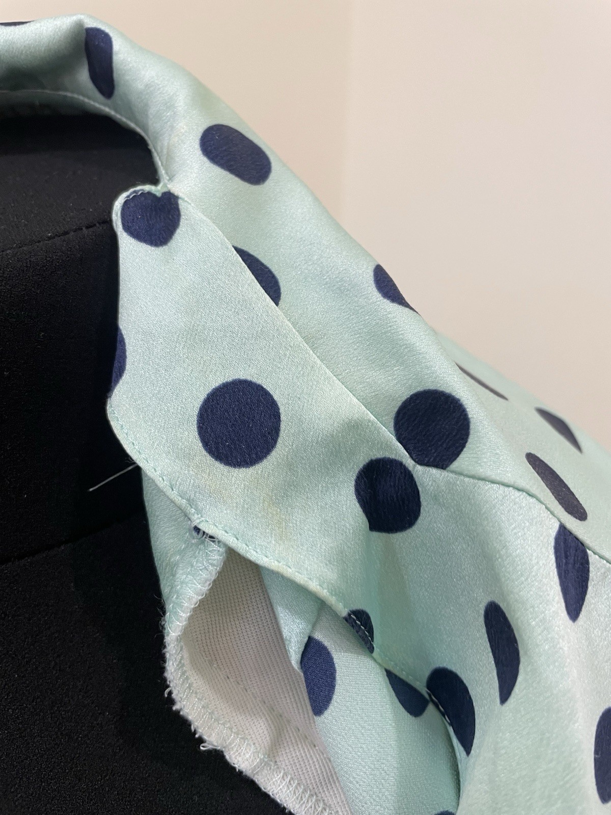 Vintage Escada by Margaretha Ley Silk Dress Polka Dot Pattern Made in Italy