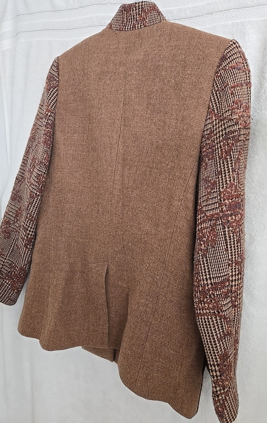 La Bonne Renommee Wool Patchwork Jacket Paris Size 40 Euro Eclectic Vintage