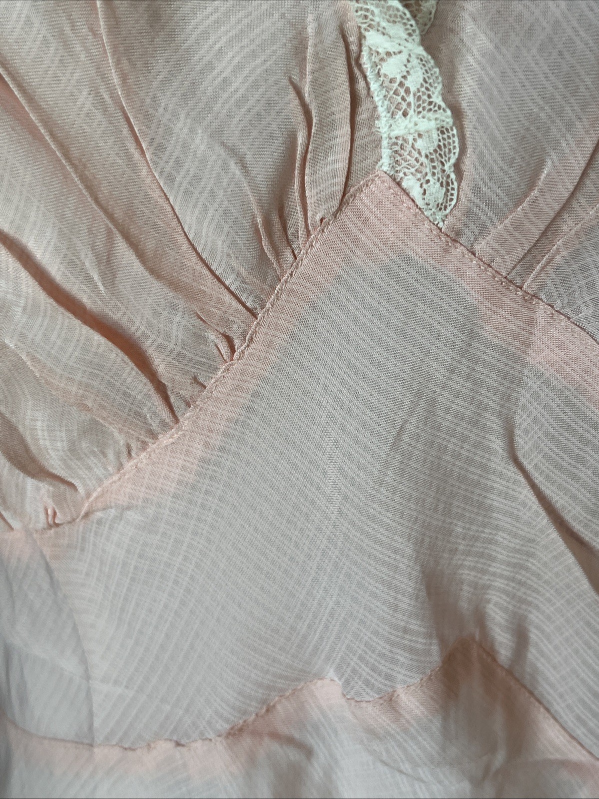 Vintage Stonecutter Slip Dress Bias Cut Pink Peach 30s 40s Rare XL?