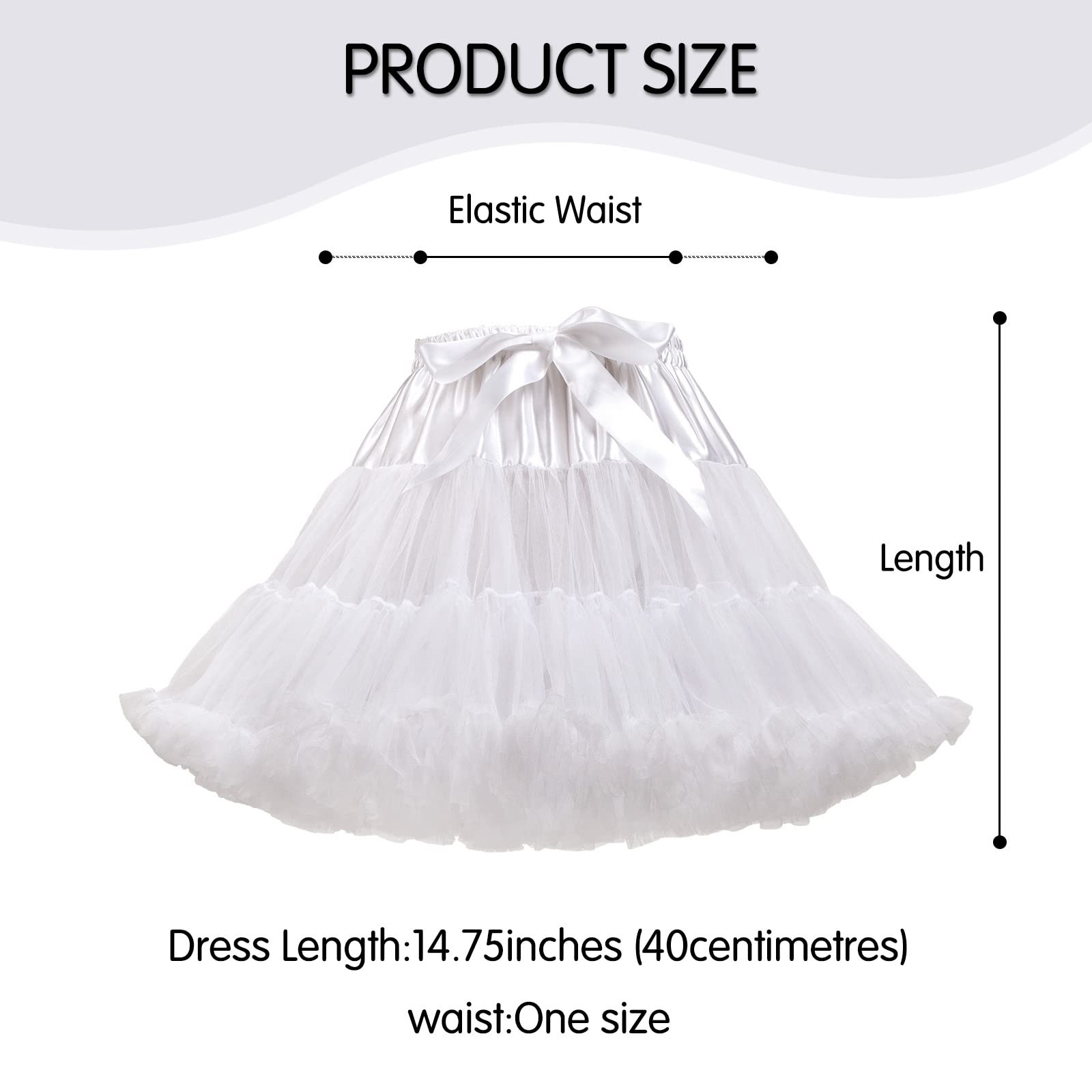 Womens Tutu Petticoat, Dance Half Slips, Cosplay Tulle Underskirt, Crinoline