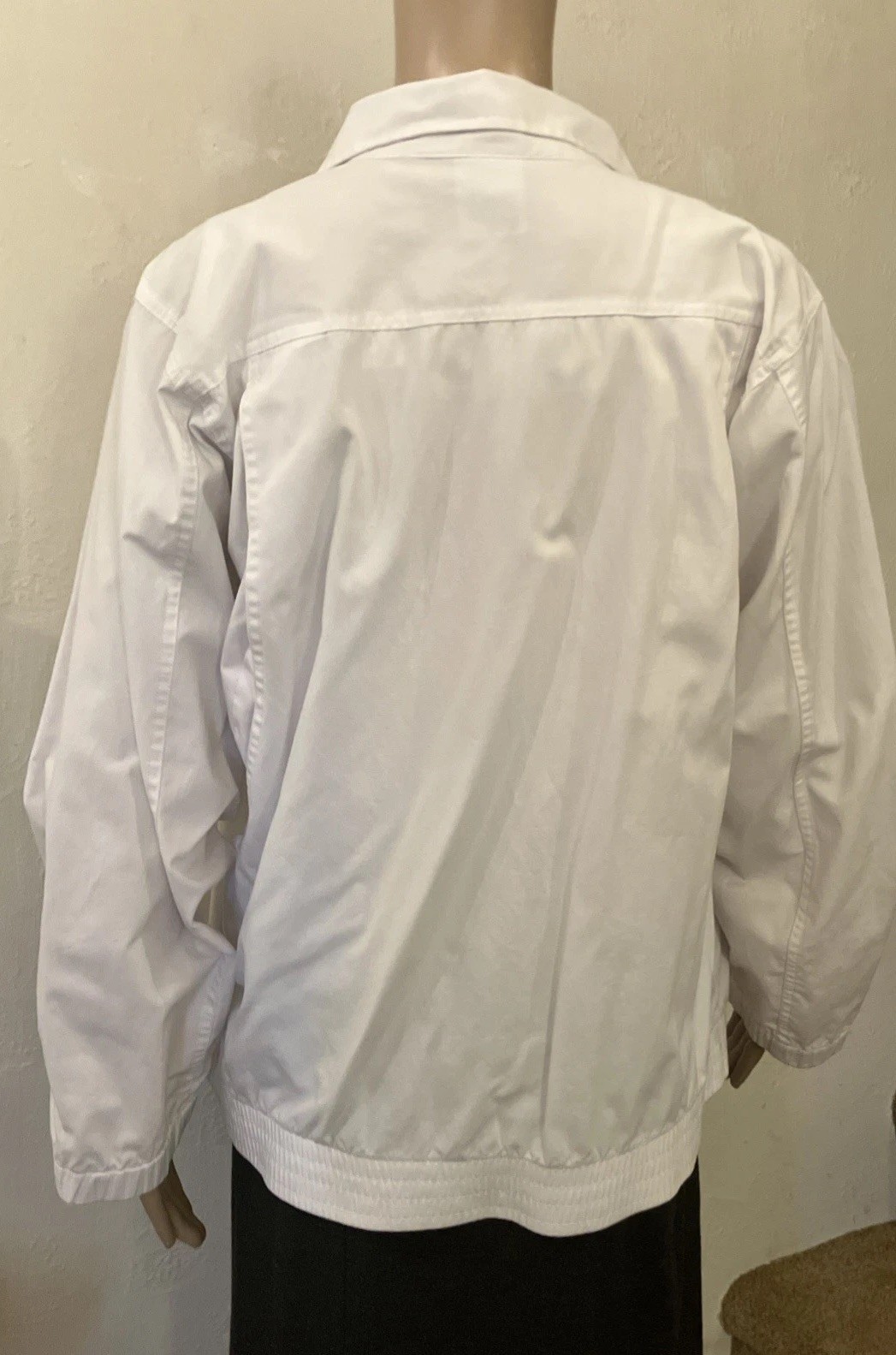Vintage Koret Francisca White Jacket Women&rsquo;s Size Medium With Pockets Full Zip