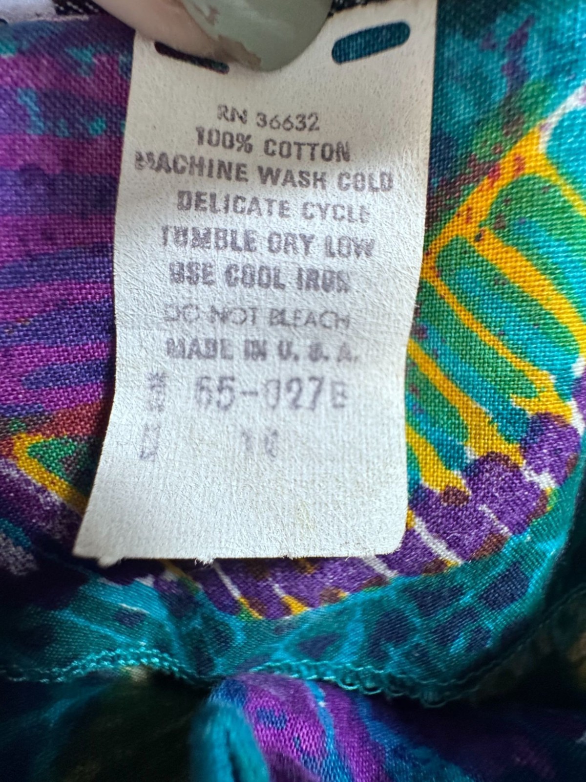 Vintage 80s Melissa Teal Abstract Tropical Print Midi Dress Pockets – Modern Lar