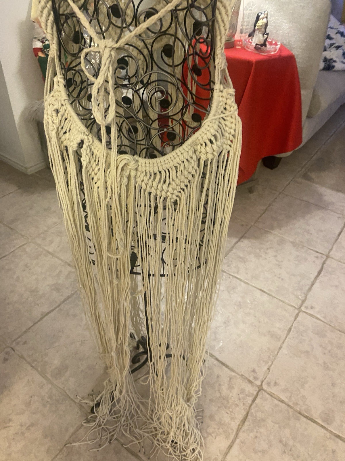 Vintage Handmade Macrame Rope Goddess Bohemian Sexy Dress