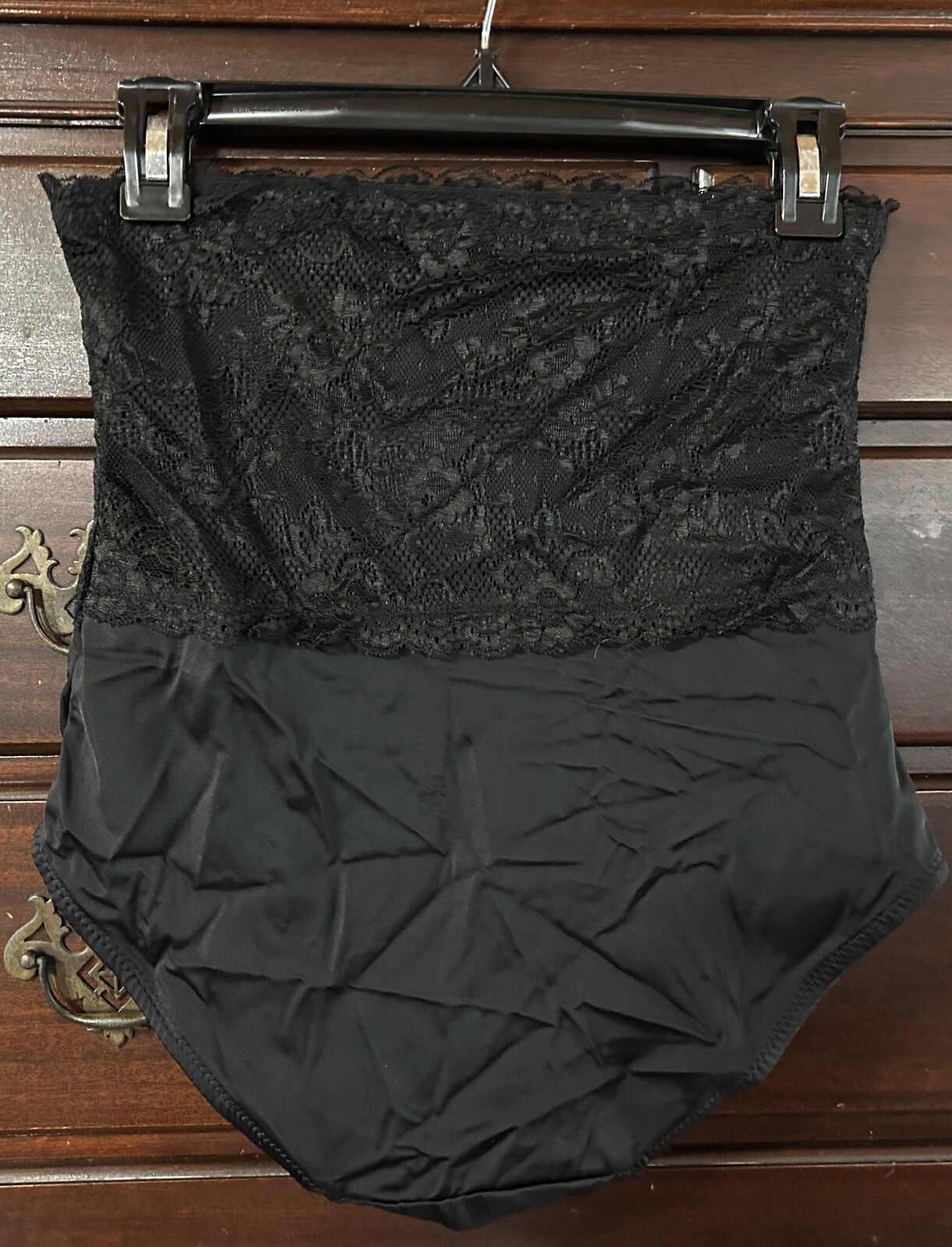 Instant Shaping By PLUSFORM 7301 Hi Waist Lace XL Black Shaping Brief Panties