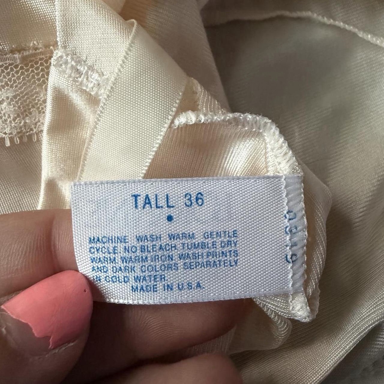 Lorraine 100% Nylon Slip Regular Size Type, Ivory Color, Women&rsquo;s Size 36