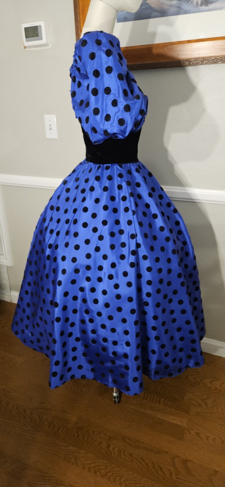 Vintage 1980s Purple Polka-dot Prom Dress By ACT I as Pictured
