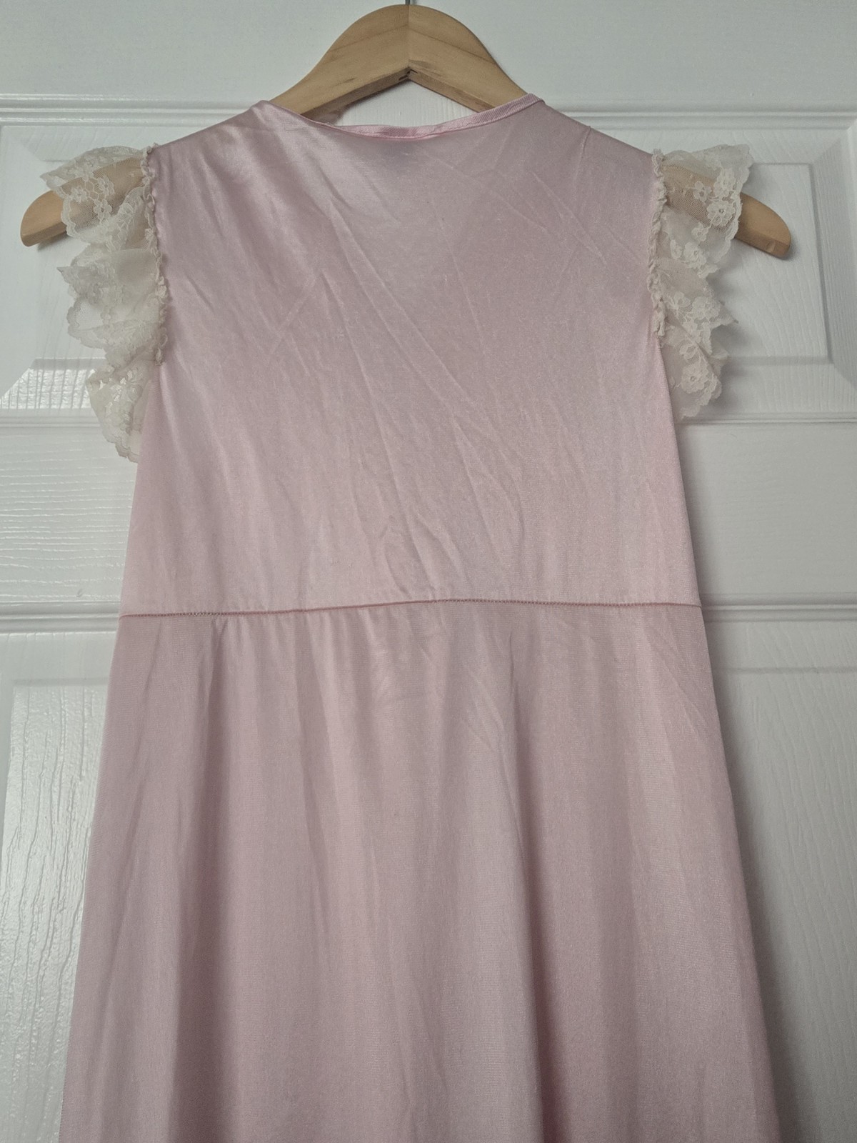 Vintage 1950s/1960s Mary Barron Maxi Nightgown Soft Pastel Pink Nylon Fabric
